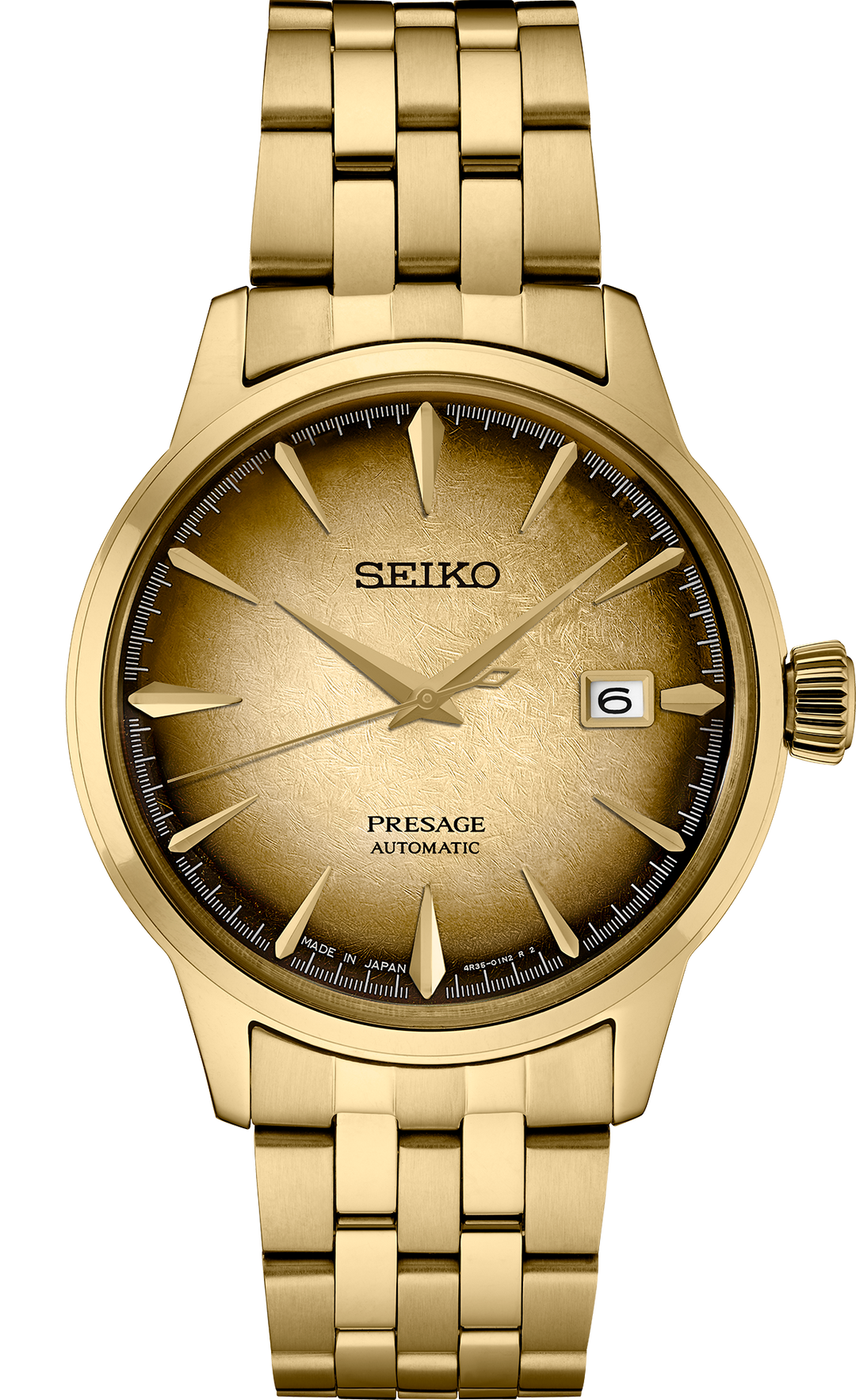Seiko SRPK48 Presage Cocktail Time gold dial automatic watch