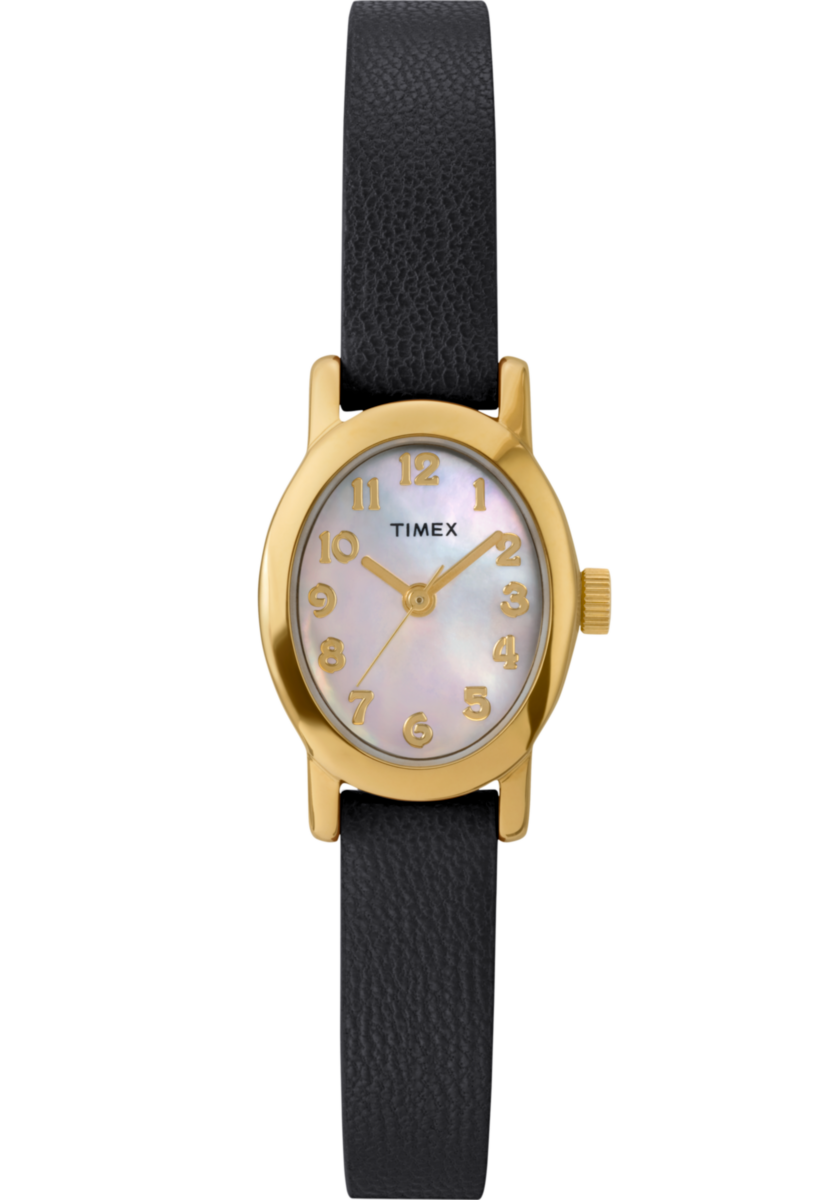 Timex Cavatina 18mm leather-strap watch, model TW2W82600